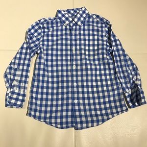 J.Crew Crew Cuts Boys Blue & White Gingham Shirt